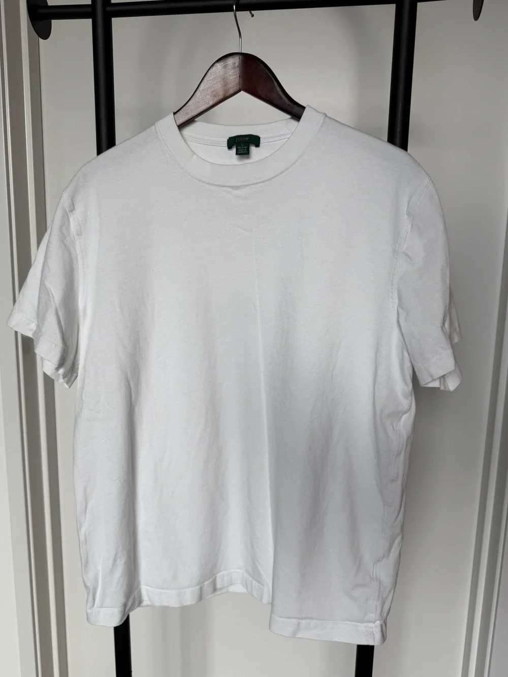 J.Crew Relaxed Premium Weight Cotton T-Shirt in White - Large